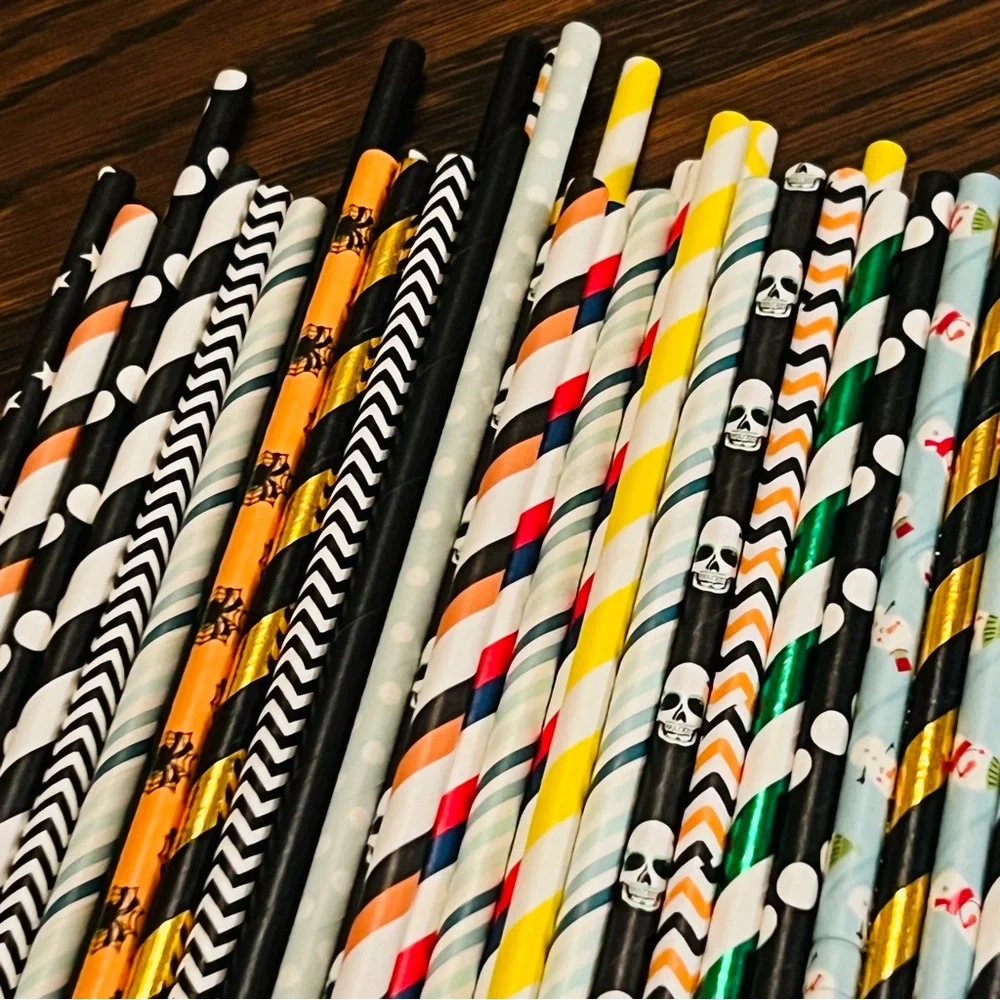Paper Drinking Straw Lot - 124 Total - Picture 5 of 5